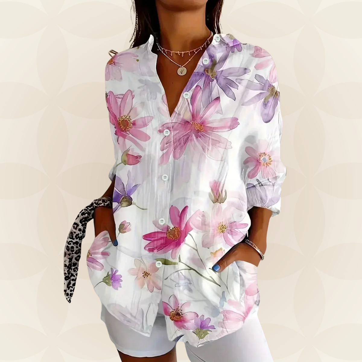 Cornelia - Blouse met kleurrijke print